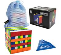 Oostifun MoYu MoFang JiaoShi Meilong 7M V2 Cube 7x7 Cubing Classroom Meilong 7m v2 7 Layers Multicolor Cube Puzzle, with Puzzle Bag and a Cube trípode