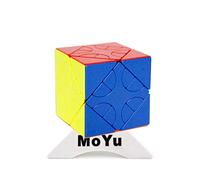 Oostifun MoYu MoFang JiaoShi Meilong HunYuan Cubo Giratorio Oblicuo Skewb Puzzle Multicolor con Trípode (Style-2)