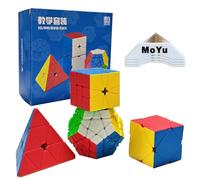 Oostifun MoYu mofangjiaoshi Cubing Classroom mfjs WCA Cube Non - Cube Teaching Set Megaminx & Skewb & Square - 1 & Pyramid Competition Puzzle Set, with Gift Packaging + Four trípode (Multicolor)