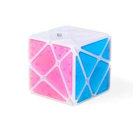 Oostifun Rompecabezas 3D de cristal de hielo transparente con forma de cubo multicolor (eje de cambio de forma irregular 3 x 3 cubos)