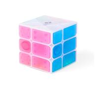 Oostifun Rompecabezas 3D de cristal de hielo transparente con forma de cubo multicolor (rueda Fenghuolun molino de viento 3 x 3 cubos)