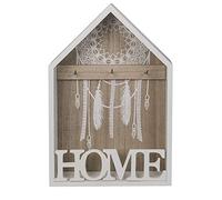 OOTB Caja de Madera Blanca/Color Natural para Llaves, Home, con atrapasueños Blanco, Aprox. 30 x 20 cm