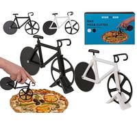 ootb Corta Pizza, Bicicleta. Tamaño: 18 x 11 x 7 cm. Hay 2 Colores Surtidos, en Blanco o Negro. Material: ABS & Metal. Cortapizzas, Multicolor, No Aplica