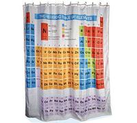 OOTB Cortina para Ducha, La Tabla periódica, Multicolor, Aprox. 180 x 180 cm