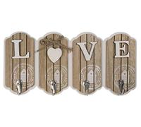 ootb - Llavero de Madera Love, con 4 Ganchos, Aprox. 15 x 30.