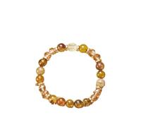 OOTMAO 12 pulseras con cuentas de cristal de constelación para mujeres y hombres, piedra natural, hechas a mano, para cáncer, Virgo Leo, joyería de amistad energética, talla única, Ágata