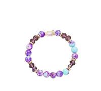 OOTMAO 12 pulseras con cuentas de cristal de constelación para mujeres y hombres, piedra natural, hechas a mano, para cáncer, Virgo Leo, joyería de amistad energética, talla única, Ágata