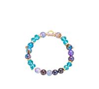 OOTMAO 12 pulseras con cuentas de cristal de constelación para mujeres y hombres, piedra natural, hechas a mano, para cáncer, Virgo Leo, joyería de amistad energética, talla única, Ágata