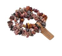 OOTMAO Juego de 3 pulseras de piedras preciosas de cristal natural de 5 a 8 mm, amatistas irregulares, cuentas de aguamarina, pulseras elásticas para mujeres y hombres, talla única, 19 cm. Tipo 6