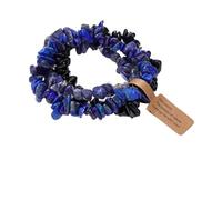 OOTMAO Juego de 3 pulseras de piedras preciosas de cristal natural de 5 a 8 mm, amatistas irregulares, cuentas de aguamarina, pulseras elásticas para mujeres y hombres, talla única, 19 cm. Tipo 15