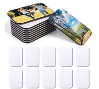 OOTSR 10 Piezas Imanes de Nevera de Sublimación en Blanco, 7,5x5cm Imán Rectángulo en 3:2 para Refrigerador Pizarra Oficina Calendario Cocina Hogar Decoración de Pared