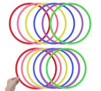 OOTSR 12Pz Anillo de Plástico para Juego de Lanzamiento de Anillos, Juegos de Práctica de Velocidad y Agilidad, Fiesta, Carnaval, Jardín, Juegos al Aire Libre (25 cm)