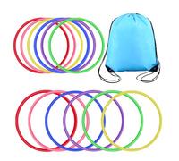 OOTSR 12Pz Anillo de Plástico para Juego de Lanzamiento de Anillos, Juegos de Práctica de Velocidad y Agilidad, Fiesta, Carnaval, Jardín, Juegos al Aire Libre (15 cm)
