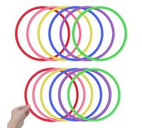 OOTSR 12Pz Anillo de Plástico para Lanzamiento, Práctica de Velocidad y Agilidad, Fiesta, Carnaval, Jardín, Juegos al Aire Libre (22 cm)