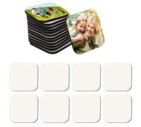 OOTSR 16 Piezas Imanes de Nevera de Sublimación en Blanco, 5x5 cm Imanes Cuadrados para Refrigerador Pizarra Oficina Calendario Cocina Hogar Decoración de Pared
