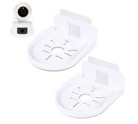 OOTSR 2 Pz Soporte Montaje Pared Universal para Cámara de Vigilancia, Adhesivo Plástico Estante de Cámaras Domo Vigilancia, Seguridad Sistemas del hogar Interiores, Blanco