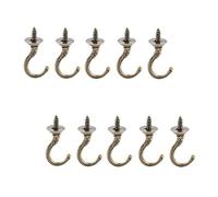 OOTSR 20pcs ganchos de tornillo, color latón talla de la vendimia ganchos de tornillo para el hogar/cocina/uso interior y exterior