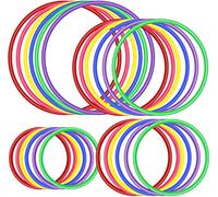 OOTSR 24 pz Anillo de plástico para Juego de Lanzamiento de Anillos, Juegos de práctica de Velocidad y Agilidad, Fiesta, Carnaval, Jardín, Jjuegos al Aire Libre (Tamaño Grande)