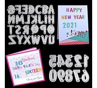 OOTSR 2Pcs Troqueles Scrapbooking Letras y Números Troqueles Corte, Metal Plantillas Troquelado para Álbum Recortes DIY Manualidad Tarjeta Papel Cutting Dies