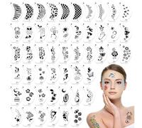 OOTSR 50 Plantilla de Pinturas Cara para Niños Adulto, Plantilla de Pintura Facial Halloween Reutilizable para Fiestas de Maquillaje Carnaval
