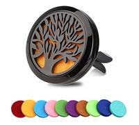 OOTSR Difusor de Aceite Esencial de Aire de Coche, Clip de ventilación de Aromaterapia para Coche, Sala de Estar, Oficina, con 10 Color Aleatorio Almohadillas de Fieltro (Árbo)