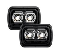 Oougjvce Faro Coche Faros Delanteros LED 5x7 Pulgadas Para Camión Faros Rectangulares De 12 24V 7x6 Para GMC Para Savana 1500 2500 3500 Para Suburban 1997-2012 Faro Delantero