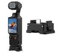OOURHZTB - Base adaptadora de carga de liberación rápida para DJI Osmo Pocket 3, interfaz dual, base de carga tipo C, con agujero de tornillo de 1/4/soporte de garra plegable para trípode/accesorios