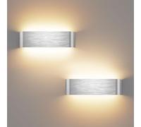 OOWOLF Conjunto de 2 piezas Apliques Pared interior LED 16W - Lámpara de Pared Luz Ajustable 3 Colores (3000K/4500K/6000K) para Salón, Dormitorio, Pasillo y Escalera