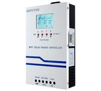 OOYCYOO 60A Controlador de Carga Solar 48V 36V 24V 12V Auto Detección MPPT Regulador de carga solar Lcd Ajustable Entrada FV máxima 160 V para baterías AGM SEL GEL de plomo y litio