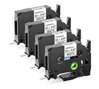 Oozmas Cintas de Etiquetas Compatible con Brother TZe-231 12mm 0.47 White | Negro sobre Blanco, Compatible con Brother P-touch Etiquetadora PT-1000 PT-D400 PT-1010 PT-1080 PT-E100