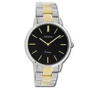 Oozoo Mujer Reloj de Plata Oro Análogo C20107 Vintage Slim Acero Inox UOC20107