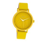 Oozoo Summer Vibes C10602 - Reloj de pulsera para mujer (correa de piel, 36 mm), color amarillo mostaza, Amarillo-amarillo dorado, mittel, Correa