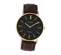 Oozoo Reloj de Pulsera Mujer Marrón Rojo Análogo C9833 Vintage Cuero UOC9833