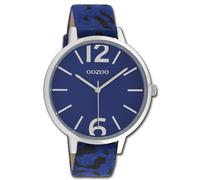 Oozoo Reloj de Pulsera Mujer Relojes Analógico Cuero Azul Negro UOC10195
