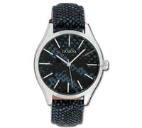 Oozoo Reloj de Pulsera Mujer Relojes Analógico Cuero Azul Negro UOC10434