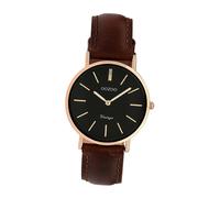 Oozoo Reloj de Pulsera Mujer Vintage Analógico Cuero Braun UOC9839A