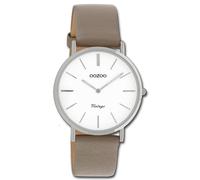 Oozoo Reloj de Pulsera Mujer Vintage Series Analógico Cuero Topo Braun UOC20017
