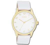 Oozoo Reloj De Pulsera Para Dama Timepieces Analógico De Cuero Blanco UOC11325