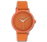 Oozoo Reloj De Pulsera Para Dama Timepieces Analógico De Cuero Naranja UOC10605