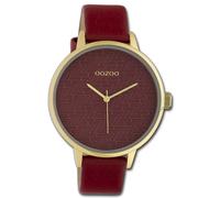 Oozoo Reloj De Pulsera Para Dama Timepieces Analógico De Cuero Rojo UOC10247