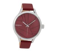 Oozoo Reloj De Pulsera Para Dama Timepieces Analógico De Cuero Rojo UOC9682A