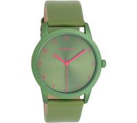 Oozoo - Reloj de pulsera para mujer de Timepieces, con correa de piel, reloj moderno para mujer, elegante reloj analógico para mujer en redondo (caja de 38 mm), C11056 - Verde Verde