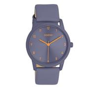 Oozoo - Reloj de pulsera para mujer de Timepieces, con correa de piel, reloj moderno para mujer, elegante reloj analógico para mujer en redondo (caja de 38 mm), gris oscuro, 38mm, Correa