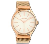 Oozoo Timepieces UOC10692 - Reloj analógico de pulsera unisex, de metal, color oro rosa, oro rosa-blanco