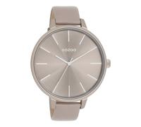 Oozoo Timepieces - Reloj de pulsera para mujer con correa de piel, reloj de alta calidad para mujer, elegante reloj analógico para mujer en redondo, pardo, Correa