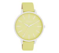 Oozoo Timepieces - Reloj de pulsera para mujer con correa de piel, reloj de alta calidad para mujer, elegante reloj analógico para mujer en redondo, lima, Correa