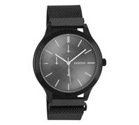 Oozoo Timepieces UOC10690 - Reloj de pulsera analógico unisex (metal, analógico), color negro, negro y gris