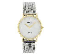 OOZOO Vintage Zilverkleurig/Parelmoer horloge C20120