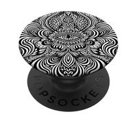 OP-Art - Ojos psicodélicos en Blanco y Negro PopSockets PopGrip Adhesivo
