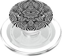 OP-Art - Ojos psicodélicos en Blanco y Negro PopSockets PopGrip para MagSafe